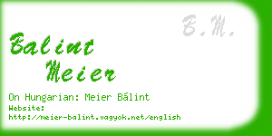 balint meier business card